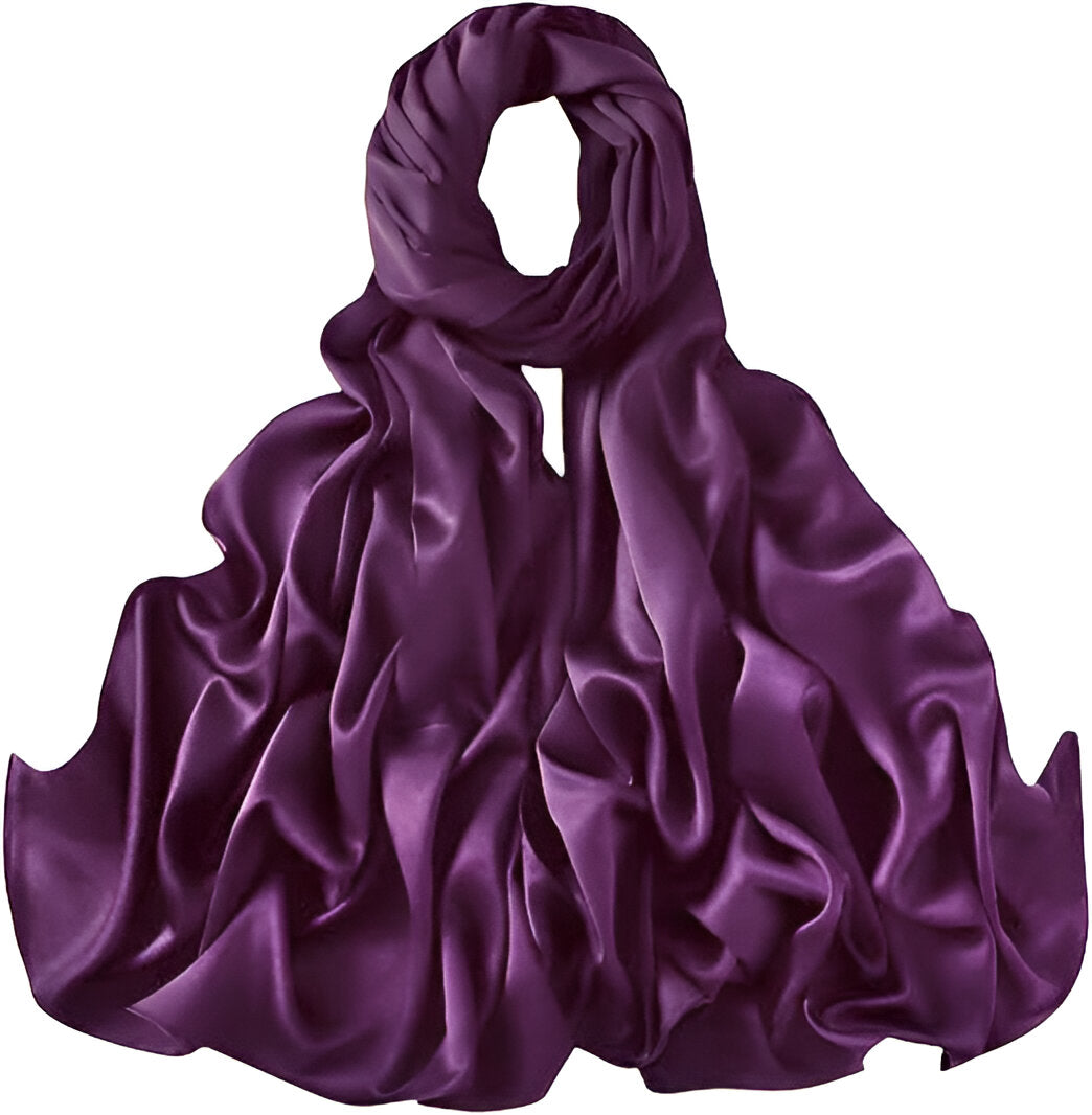 Plain Satin Silk - Eggplant